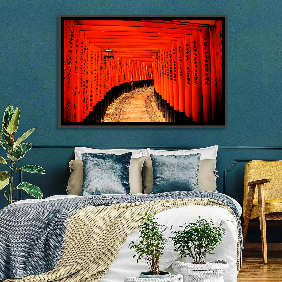 Fushimi Inari Torii Path, Kyoto Wall Art in a room, landscape