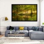 Forest Pond at Golden Hour Wall Art