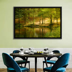 Forest Pond at Golden Hour Wall Art