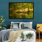 Forest Pond at Golden Hour Wall Art