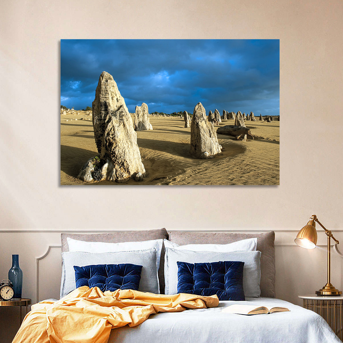 Pinnacles Desert at Golden Hour Wall Art