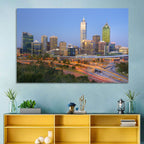 Perth Skyline at Dusk Wall Art