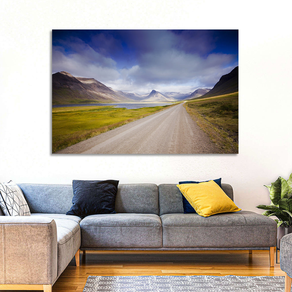 Iceland Gravel Road Landscape Wall Art