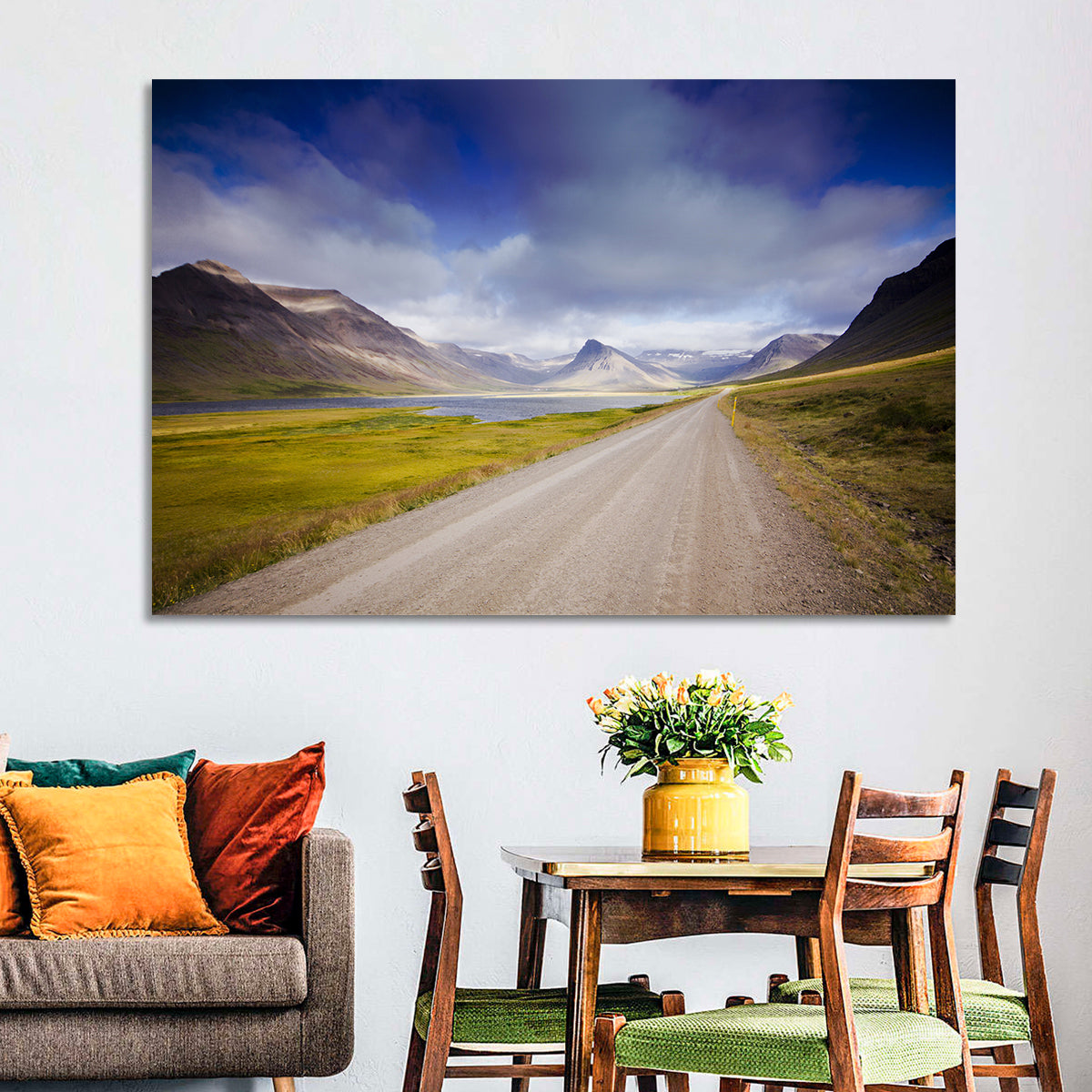 Iceland Gravel Road Landscape Wall Art