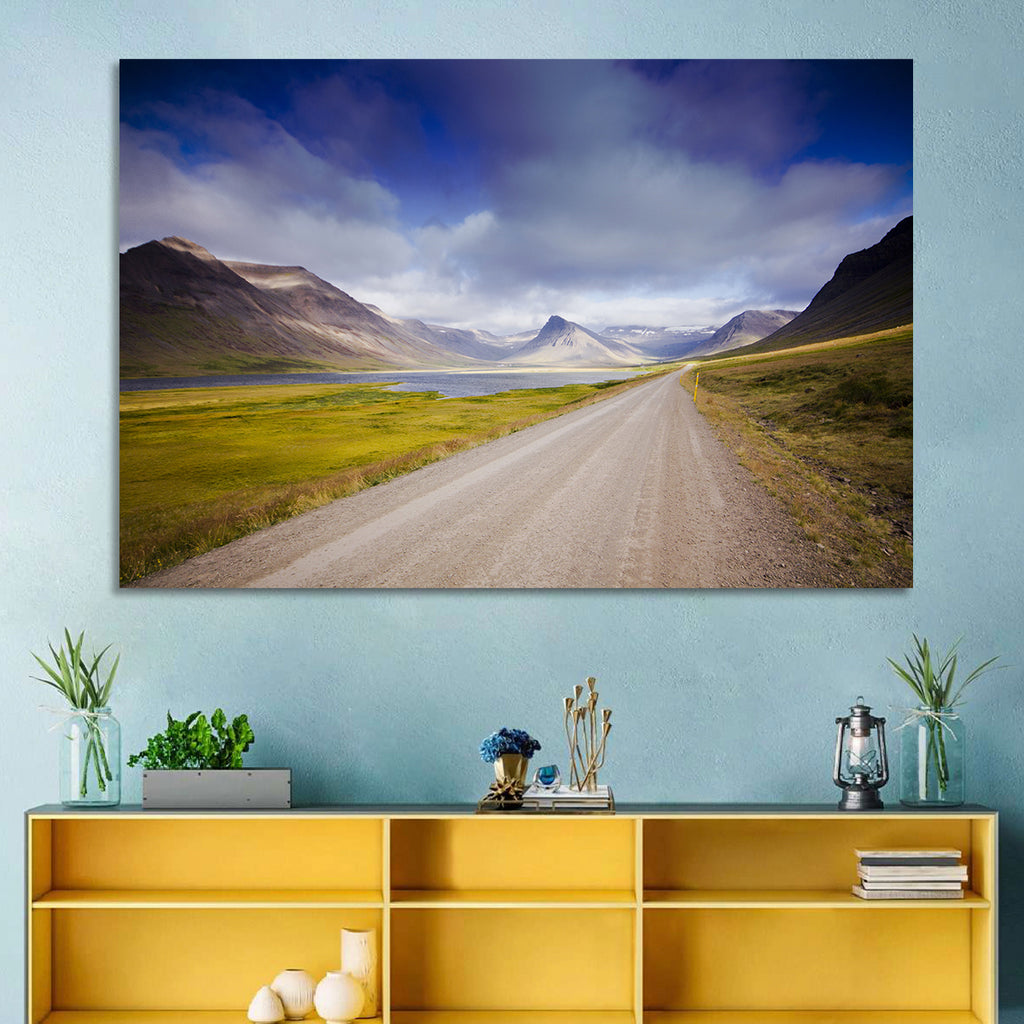 Iceland Gravel Road Landscape Wall Art