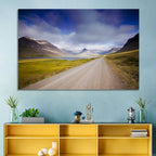 Iceland Gravel Road Landscape Wall Art