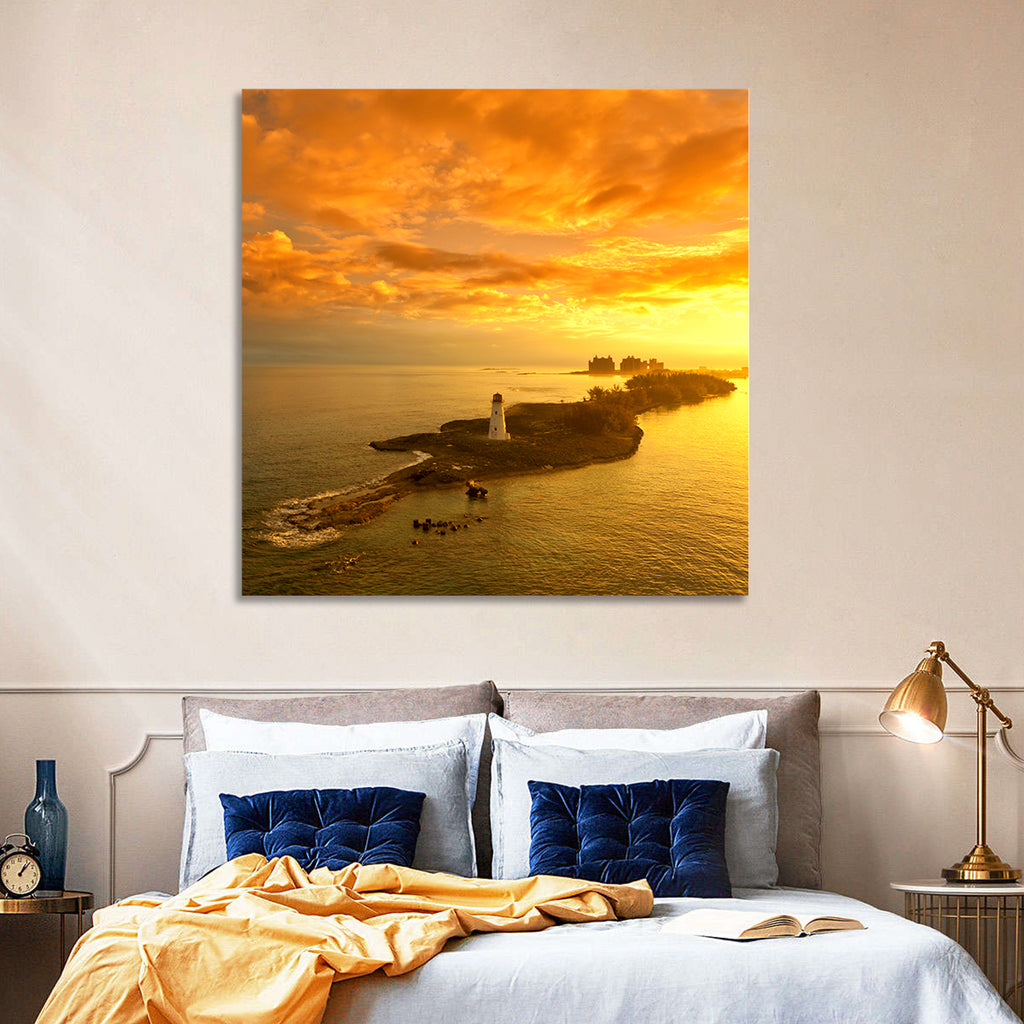 Nassau Lighthouse at Golden Hour Wall Art