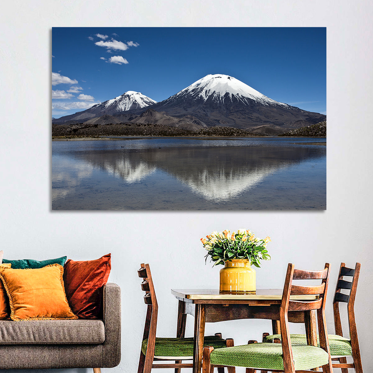 Parinacota Volcano Reflection Wall Art
