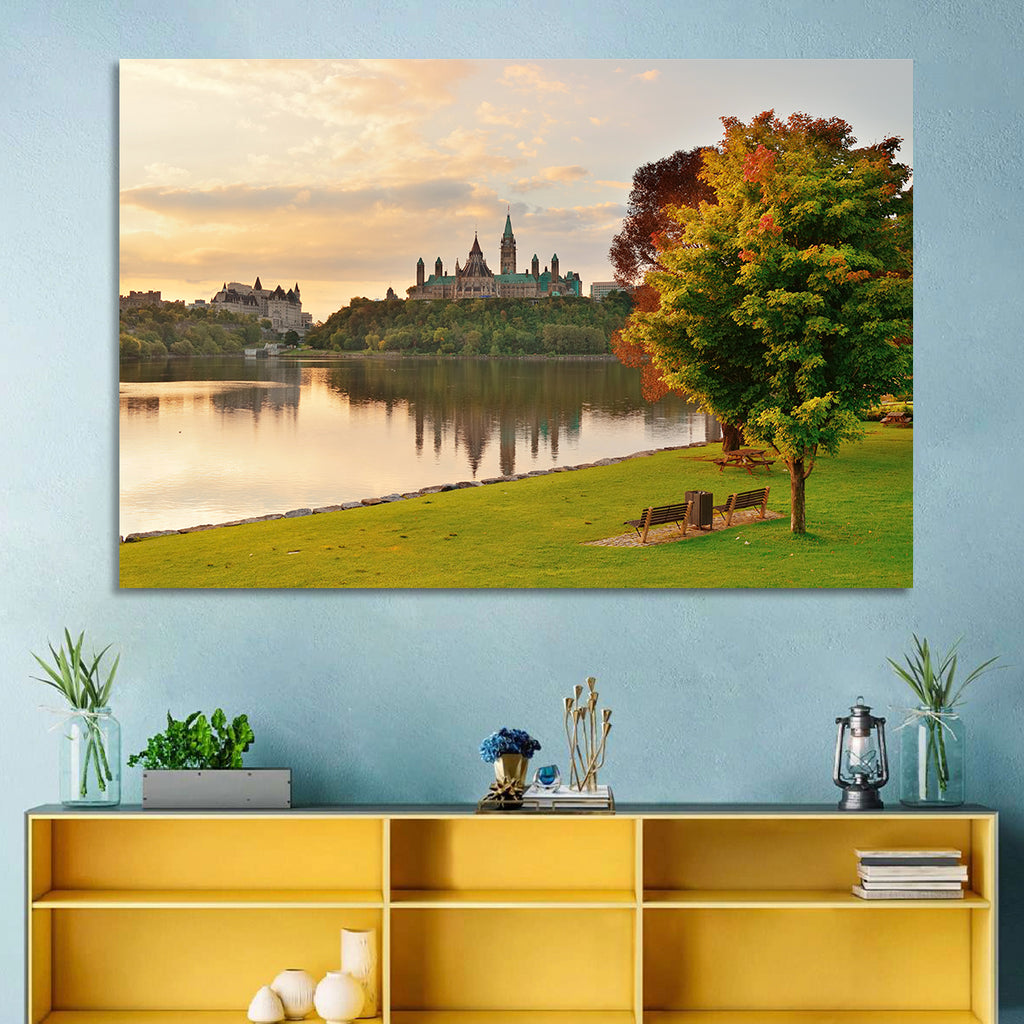 Ottawa Skyline at Golden Hour Wall Art