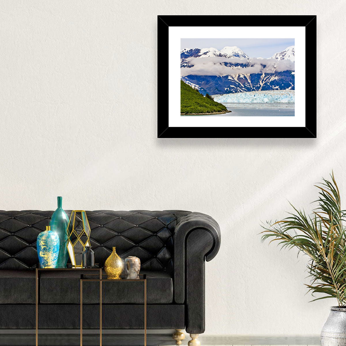 Hubbard Glacier and Snowcapped Peaks Wall Art