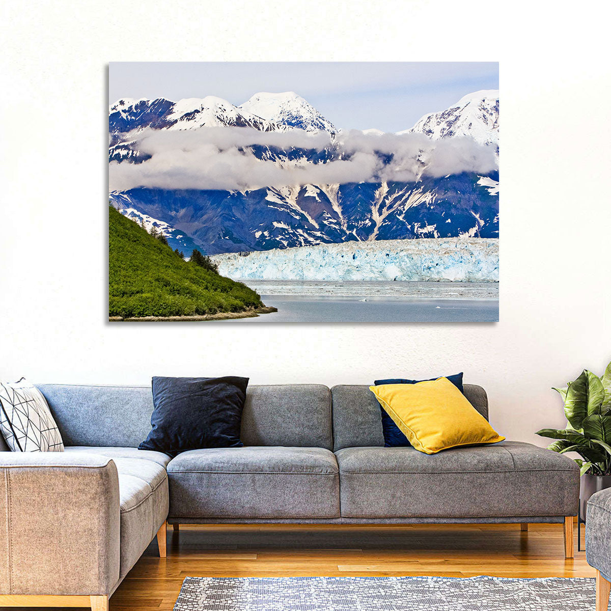 Hubbard Glacier and Snowcapped Peaks Wall Art