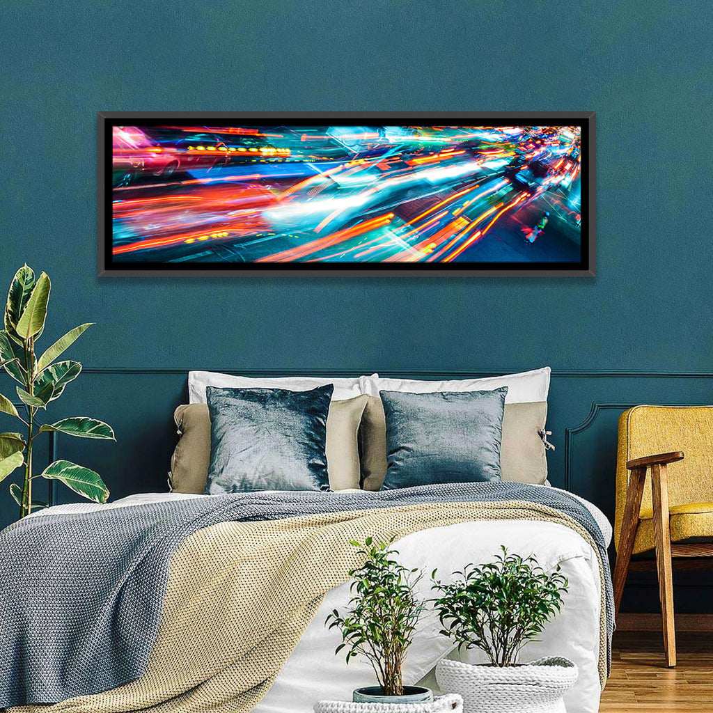 Night Traffic Light Trails Wall Art