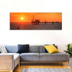 Denmark Oil Rig at Sunset Wall Art