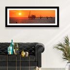 Denmark Oil Rig at Sunset Wall Art