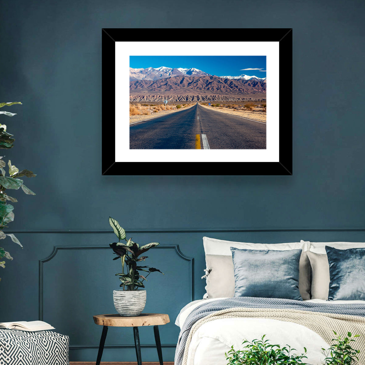 Northern Argentina Desert Road Wall Art in a room, landscape
