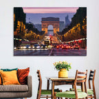 Arc De Triomphe at Twilight Wall Art