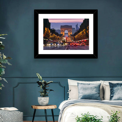 Arc De Triomphe at Twilight Wall Art