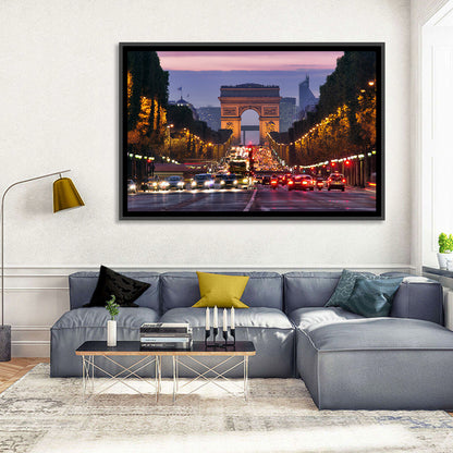 Arc De Triomphe at Twilight Wall Art
