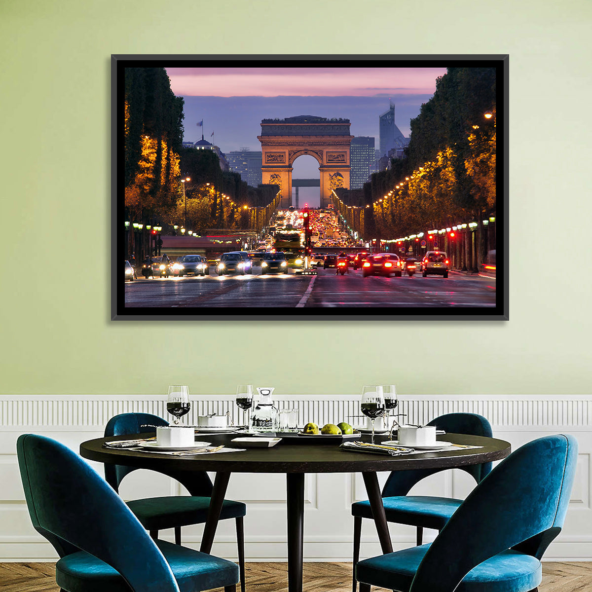 Arc De Triomphe at Twilight Wall Art
