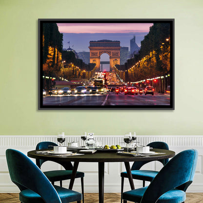 Arc De Triomphe at Twilight Wall Art