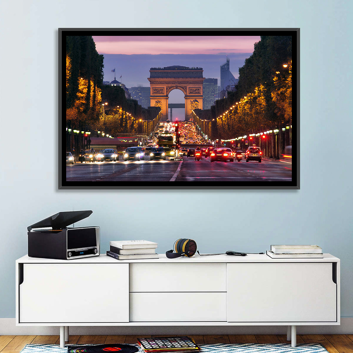 Arc De Triomphe at Twilight Wall Art