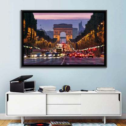 Arc De Triomphe at Twilight Wall Art