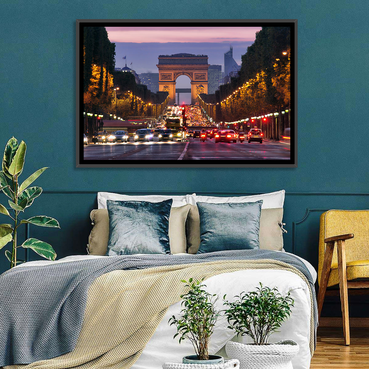 Arc De Triomphe at Twilight Wall Art
