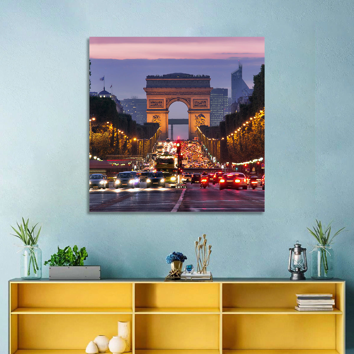 Arc De Triomphe at Twilight Wall Art