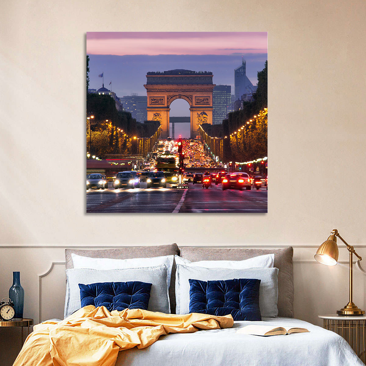 Arc De Triomphe at Twilight Wall Art