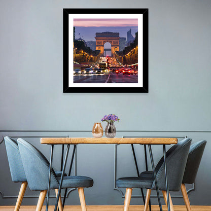 Arc De Triomphe at Twilight Wall Art