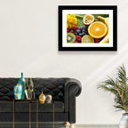 Vibrant Fresh Fruit Flat Lay Wall Art