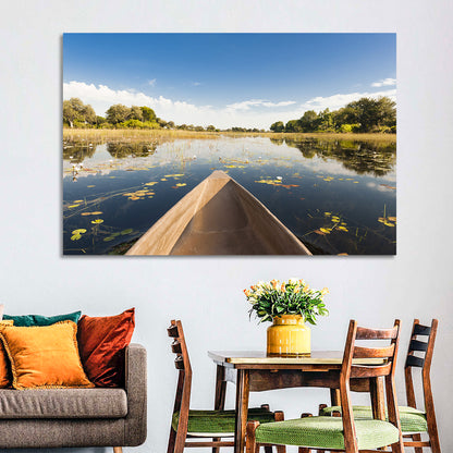 Mokoro Canoe in Okavango Delta Wall Art