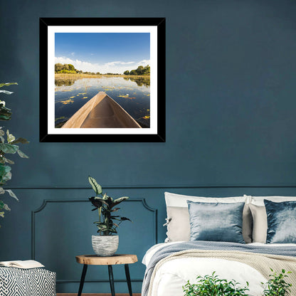 Mokoro Canoe in Okavango Delta Wall Art