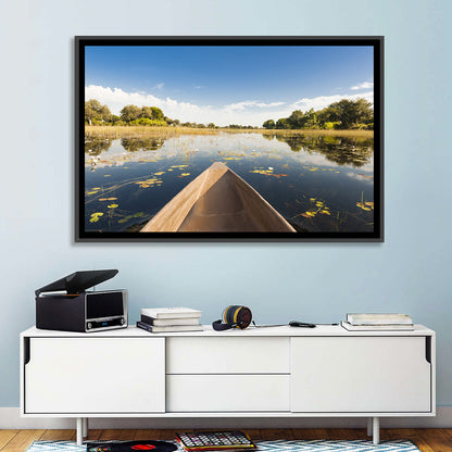 Mokoro Canoe in Okavango Delta Wall Art