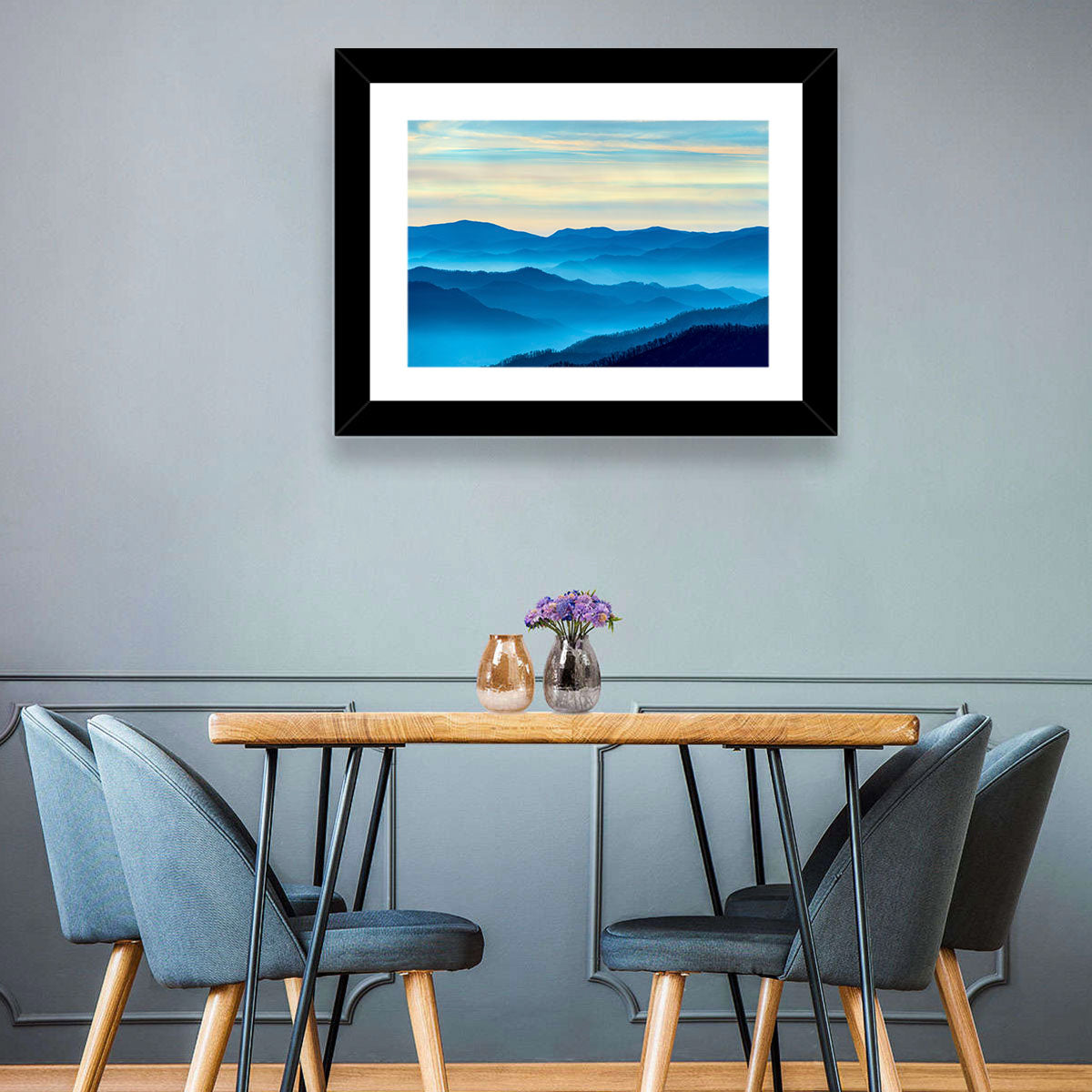 Smoky Mountain Layers at Dawn Wall Art in a room, landscape