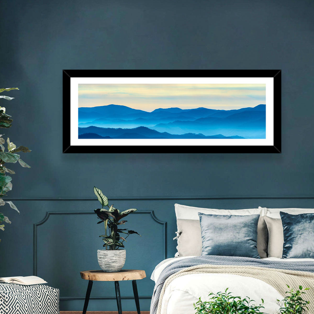 Smoky Mountain Layers at Dawn Wall Art in a room, landscape