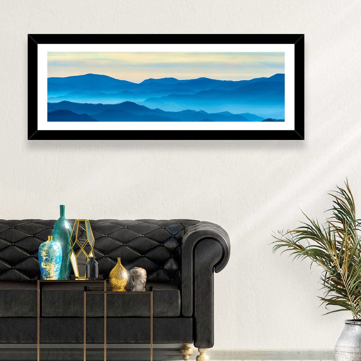 Smoky Mountain Layers at Dawn Wall Art in a room, landscape