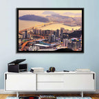 Busan Dusk Aerial Skyline with Gwangan Bridge Wall Art