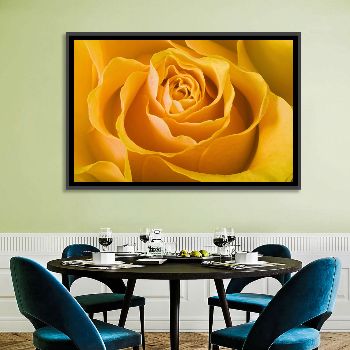 Yellow Rose Close-up Wall Art