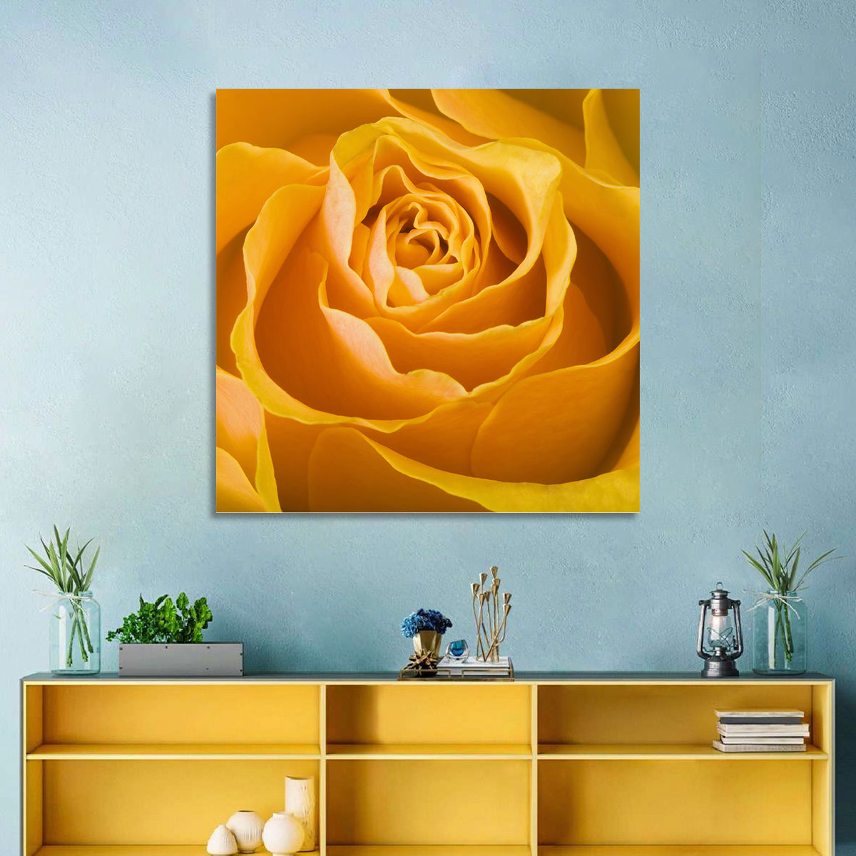Yellow Rose Close-up Wall Art