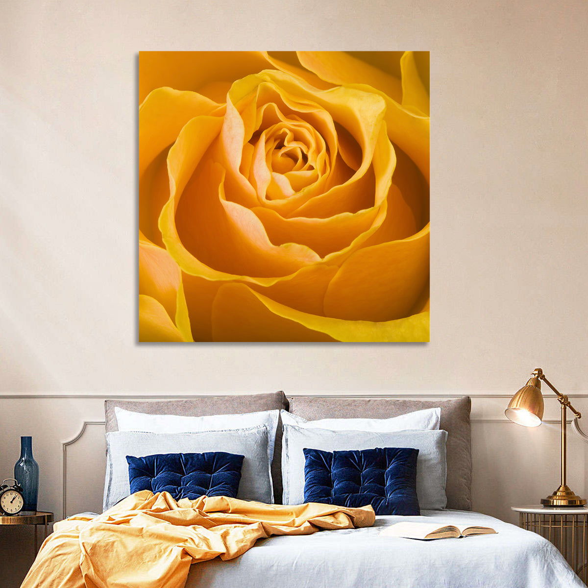 Yellow Rose Close-up Wall Art