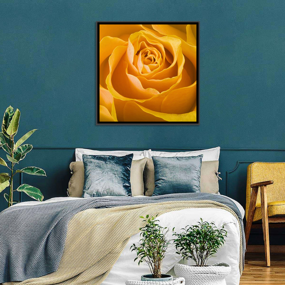 Yellow Rose Close-up Wall Art