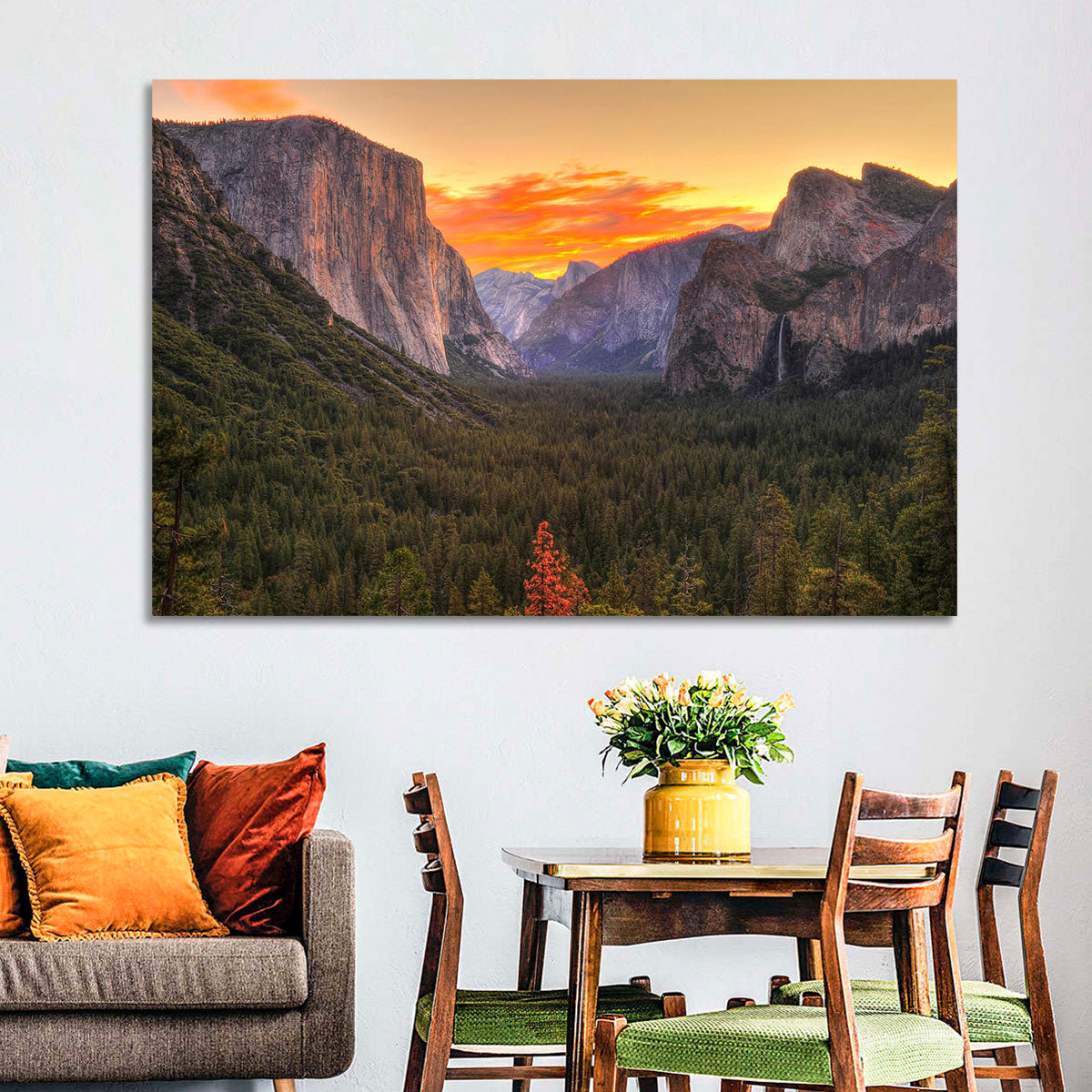 Yosemite Valley Sunset from Tunnel View Wall Art