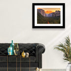 Yosemite Valley Sunset from Tunnel View Wall Art