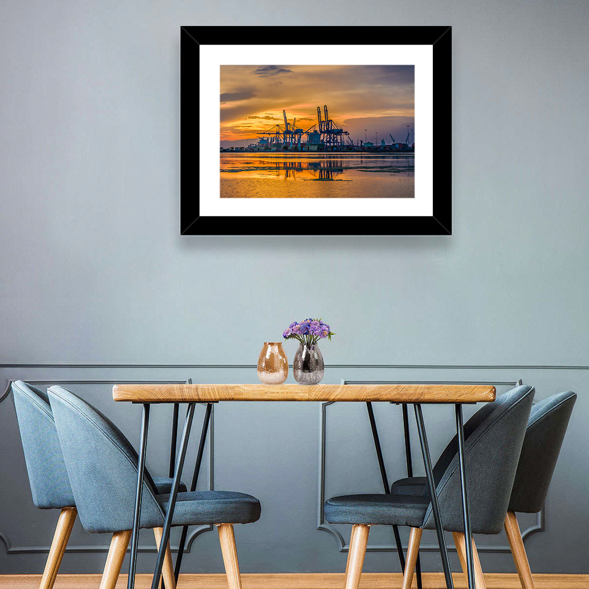 Djibouti Harbor at Sunset Wall Art