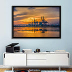 Djibouti Harbor at Sunset Wall Art