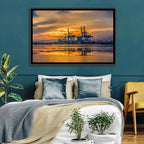 Djibouti Harbor at Sunset Wall Art