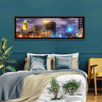 Providence River Night Skyline Wall Art