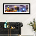 Providence River Night Skyline Wall Art