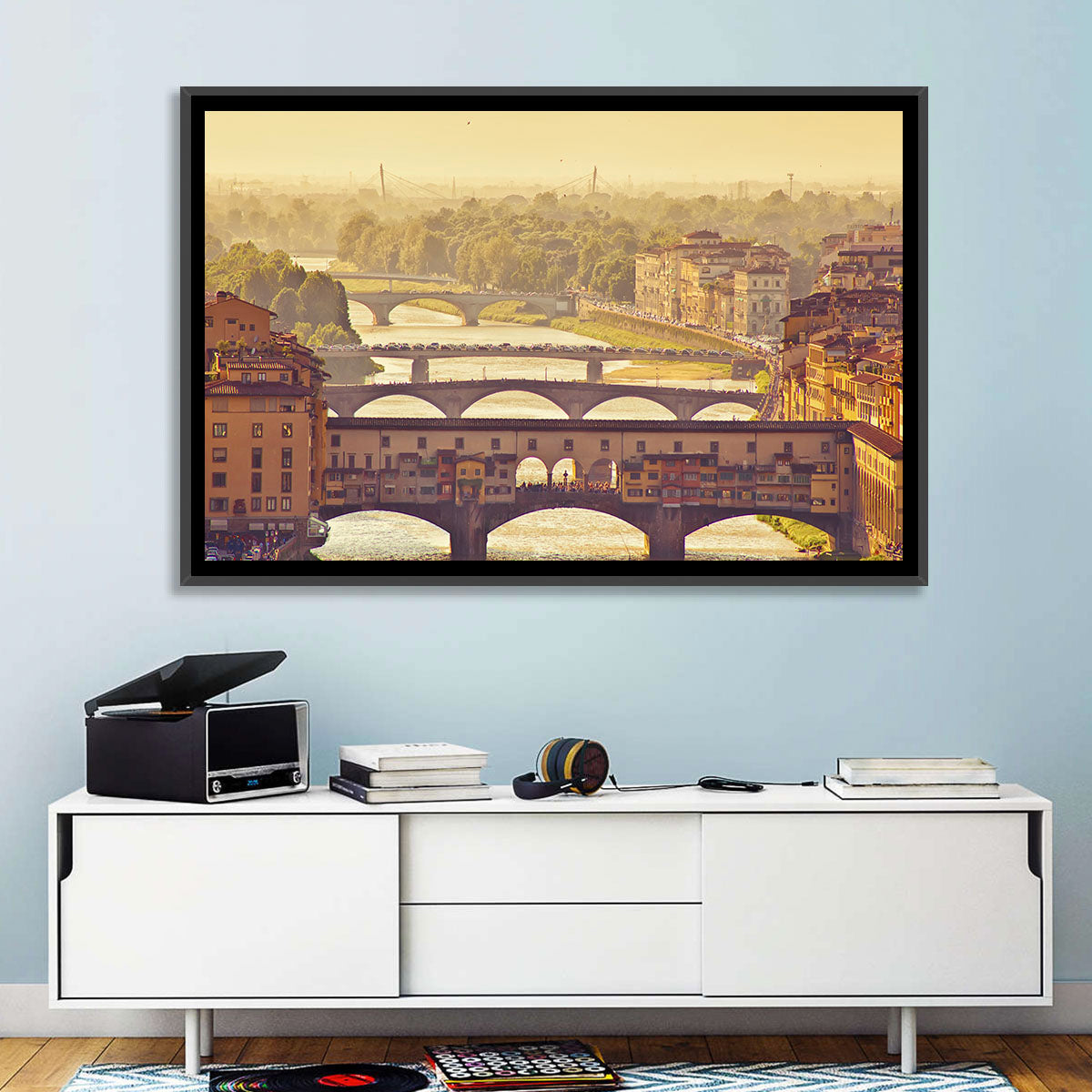 Ponte Vecchio at Golden Hour Wall Art
